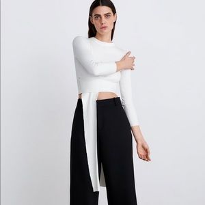 Zara crop top with ties